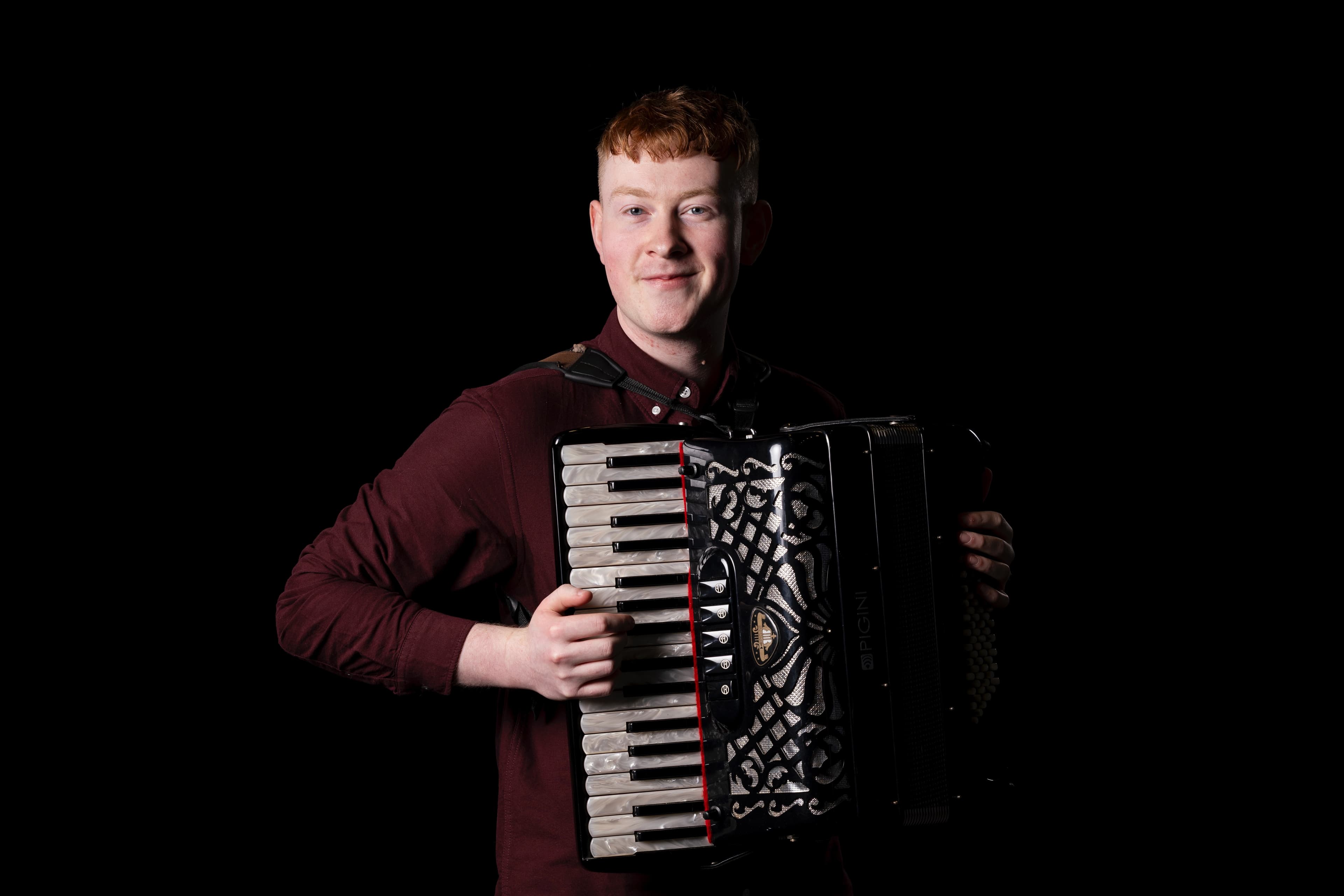 Calum McGregor semi-final portrait for BBC Radio Scotland Young Traditional Musician of the Year 2026